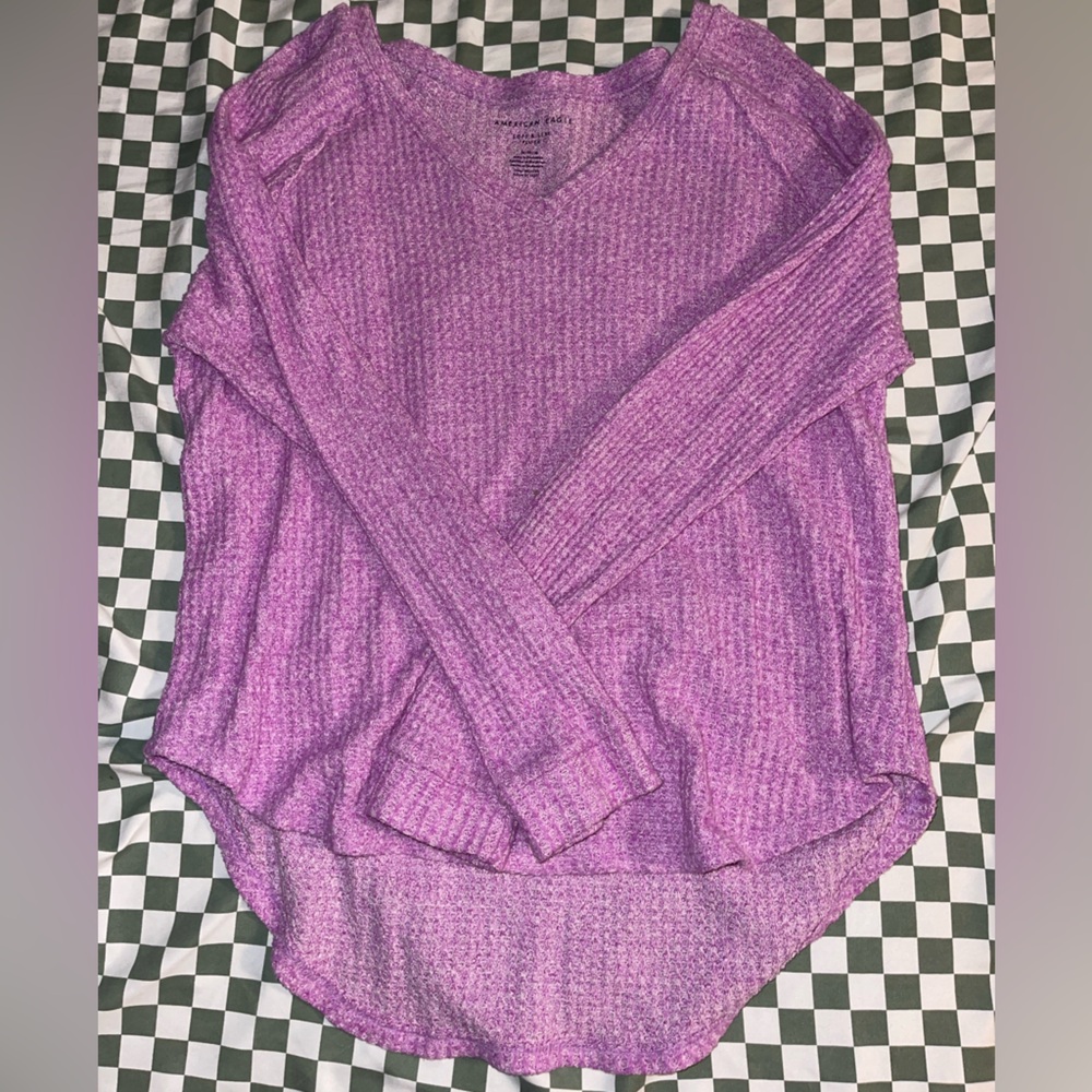 M American Eagle purple soft and sexy plush long sleeve